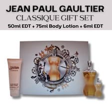 Image of Jean Paul Gaultier Classique Gift Set 50ml EDT + 75ml Body Lotion + 6ml EDT