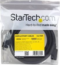 Image of StarTech DisplayPort 1.2 to HDMI 4K 30Hz Adaptor Lead, 5m/16ft