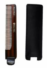 Image of Kent NU22 122mm Mens Fine Toothed Non Scratch Hair Comb in Leather Case