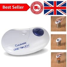 Image of One Touch Automatic Can Opener - Effortless Hands-Free Kitchen Tool, White