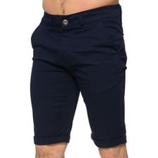 Image of Enzo Mens Chino Shorts Slim Fit Cotton Stretch Casual Summer Beach Half Pants