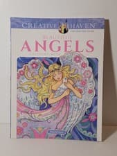 Image of Creative Haven Beautiful Angels Coloring Book by Marjorie Sarnat New