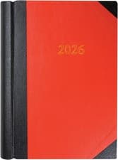 Image of Collins A4 2026 Desk Diary Black/Red 4226 - 2 Pages Per Day Day to View Planner
