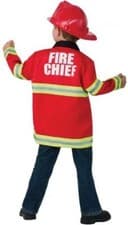 Image of Red Firefighter Fire Chief Child Costume Role Play Halloween 3-6X