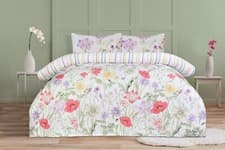 Image of Reversible Microfiber Printed Duvet Cover Set & Pillow Cases Bedding Collection