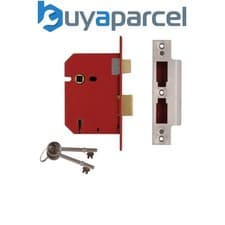 Image of UNION J2201-PL-2.50 2201 5 Lever Mortice Sashlock Brass Finish 65mm 2.5in Box UN