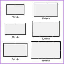 Image of 16:9 Ratio Hight-density Portable Projection Screen 1080P 3d 4K HD Projector...