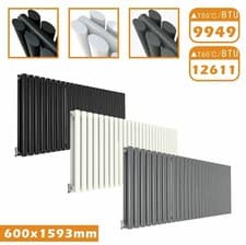 Image of Anthracite Design Radiator Vertical Horizontal Flat Panel Oval Column Rads