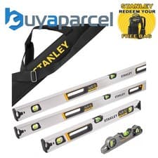 Image of Stanley Fatmax Pro Box Beam Pro Spirit Level Set 4pc - 250 600 1200 1800mm + Bag