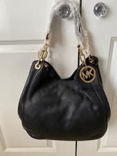 Image of Michael Kors Fulton Leather Shoulder Bag. Brand New with Receipt.
