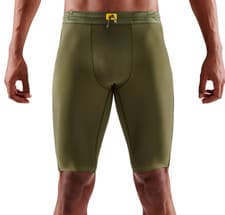 Image of Skins Series-5 Mens Half Tights Shorts Compression Khaki Sz Med BNWT RRP