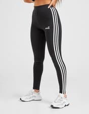 Image of ADIDAS 3 STRIPES LINEAR LEGGINGS SIZE XS UK 6 (GL4281) BLACK / WHITE