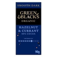 Image of Green & Black's | Green & Blacks Smooth Hazelnut & Currant Chocolate Bar | 90g