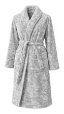 Image of Ladies Luxury Soft Fleece Dressing Gown - Long Length Warm Plush Bathrobe with
