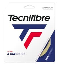 Image of Tecnifibre X-ONE BIPHASE Tennis Racket String - 12m Set - Natural Black Red