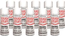 Image of Tough Stuff Enamel White Gloss Gloss Spray Paint 400ml | Multi-Pack Options