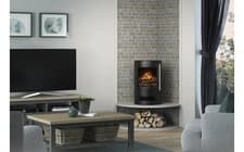 Image of Be Modern Orba 2kW Matt Black Cast iron effect Electric Stove (H)650mm (W)410mm