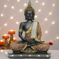 Image of 25cm Meditating Buddha Statue Sitting Idol Home Decor Ornament Gift-PP