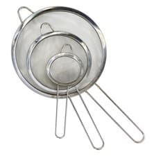 Image of Metal Sieves & Strainers 3Pcs - Fine Mesh, Kitchen Sieve Set, Dishwasher Safe