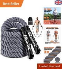 Image of Rubber Grip Weighted Jump Rope for Unmatched Agility & Endurance Training