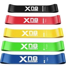 Image of XN8 Exercise Loop Resistance Bands Latex Skin Friendly Heavy Duty Set for Gym UK