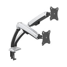 Image of Contour Ergonomics Double Monitor Arm Black/Silver CE04632 - CE04632