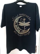 Image of Hello Darkness My Old Friend T-shirt 2XL Mens 100% Cotton Gift Idea