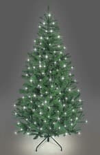 Image of Shatchi 5ft Pre-Lit Christmas Tree | White LED Lights | Alaskan Pine green