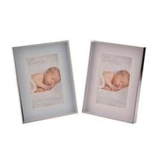Image of My Christening Photo Frame Silver Plated Blue Pink Boy Girl Baby Gift 4 x 6"