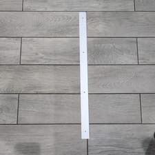 Image of 38mm Aluminium Kitchen Worktop Trim 665mm Silver 3mm Radius End Cap