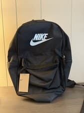 Image of Nike Heritage Backpack 25L Black/White (DC4244-010) with Laptop Sleeve