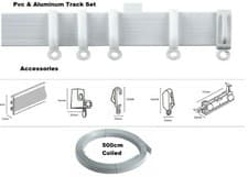 Image of STREAMLINE BENDABLE ALU & PVC CURTAIN TRACK RAIL SET STRAIGHT & BAY WINDOW TRACK