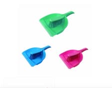 Image of Dustpan & Brush Set Plastic Kitchen Assorted Colours Dustpan And Brush Home UK
