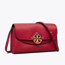 Image of Tory Burch MILLER WALLET  Flap Crossbody Bag in Loganberry, Mother’s Day gift  