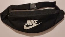 Image of Nike Heritage Bum Bag Cross Body Adult Black Zip Travel Pouch