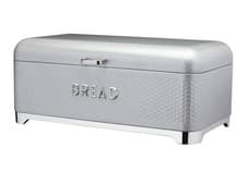 Image of Kitchencraft Lovello Grey Bread Bin with Textured Finish 42 x 22 x 16.5 cm