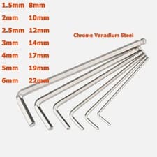 Image of 1.5mm-22mm CRV Metric Allen Ball End Hex Key Wrench Hexagon Key Long Arm Wrench