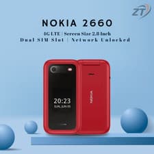 Image of New Boxed Nokia 2660 Flip 4G Red 4G Unlocked Dual Sim Genuine UK Stock