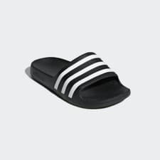 Image of ADIDAS ADILETTE AQUA UNISEX SLIDES - CORE BLACK / CLOUD WHITE – SIZE 6 – BNWT