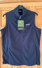 Image of BNWT size M Regatta Tobias II Men's fleece Body Warmer Vest - Navy/Oxford Blue
