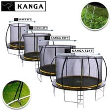 Image of TRAMPOLINE KANGA PREMIUM 6FT 8FT 10FT 12FT WITH ENCLOSURE, LADDER & ANCHOR KIT