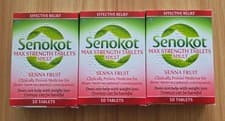 Image of 3x 10 Senokot Max Strength Natural Relief for Constipation - 30 Tablets