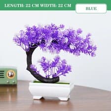 Image of Artificial Bonsai Pine Tree Simulation Fake Plant Home Decor Flower Pot NEW
