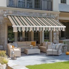 Image of 2.5 x 2m Manual Awning Canopy Outdoor Garden Patio Sun Shade Retractable Shelter