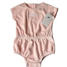 Image of NIKE Baby Girl Pink Terry Romper One Piece Size 18 Months New With Tag