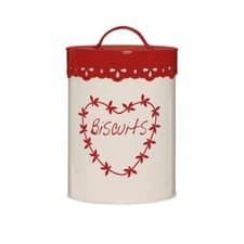 Image of Anglaise Biscuit Tin Canister Jar Round Food Storage Kitchen Container Metal