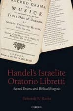 Image of Handel's Israelite Oratorio Libretti - 9780199279289