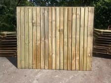 Image of Pressure Treated Wooden Feather Edge Fence Fully frame Panel 6X5