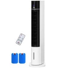 Image of HOMCOM Bladeless Air Cooler, Evaporative Oscillating Tower Fan Humidifier Unit