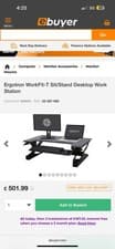 Image of Ergotron WorkFit-T Desk Converter for Standing - BRAND NEW